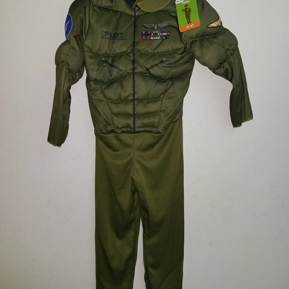 Aviator Power Suits Pilot Halloween Costume 3T-4T